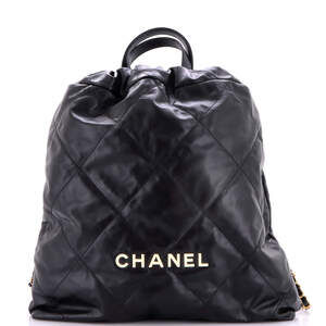 Chanel Medium 22 Chain Backpack Quilted Calfskin